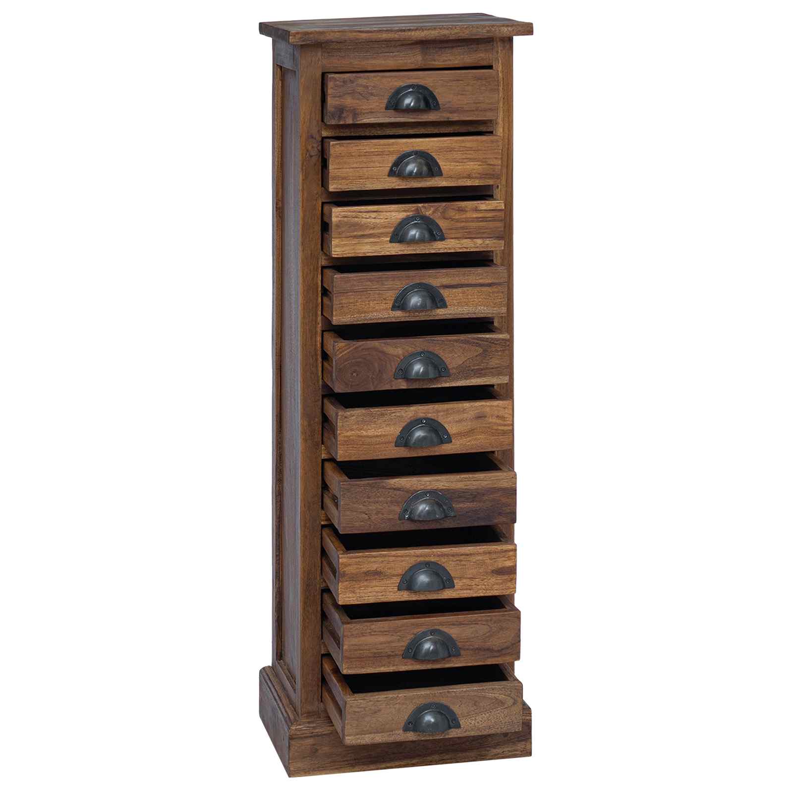 vidaXL Ladekast met lade Bruin 35,5 x 29,5 x 60 cm Massief Teakhout