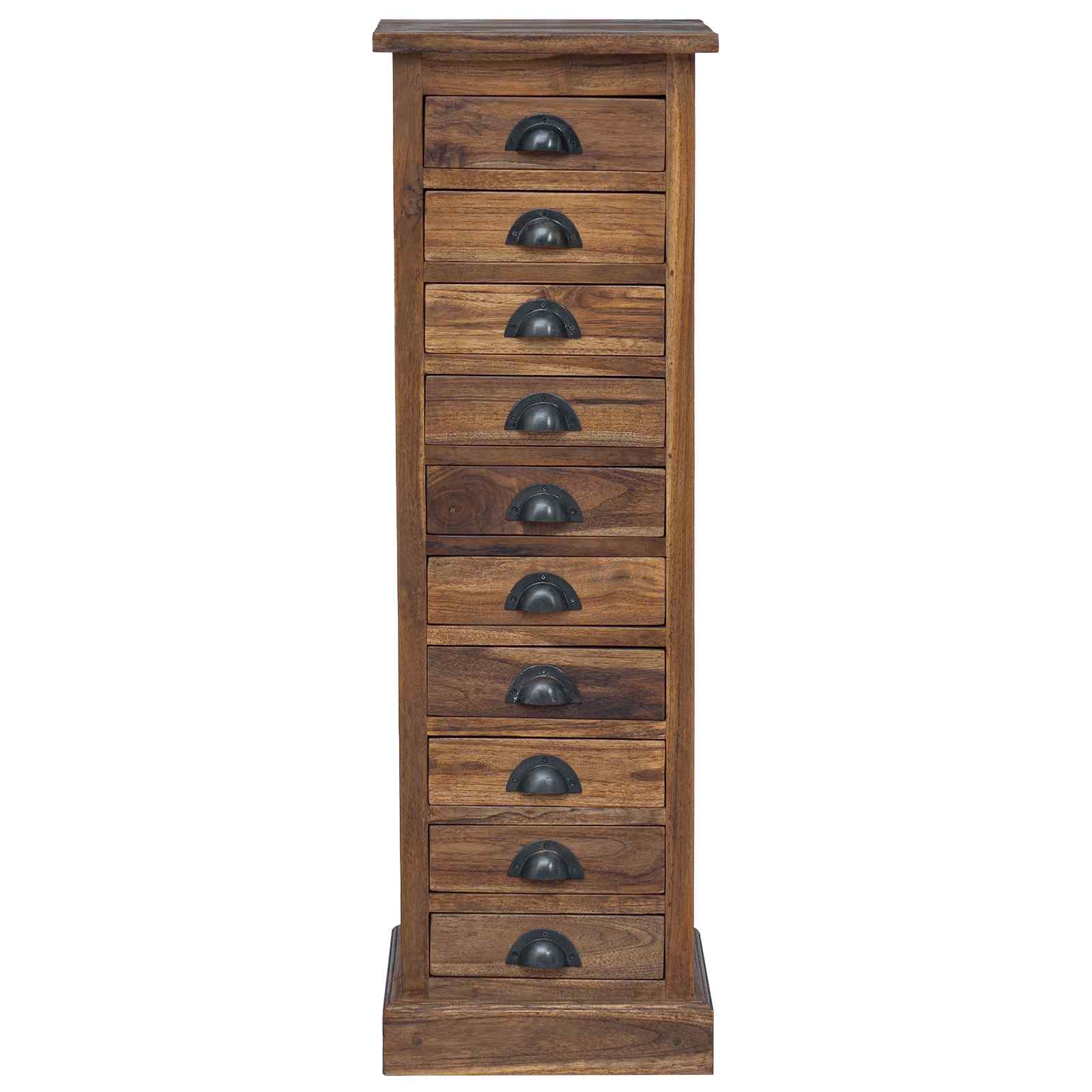 vidaXL Ladekast met lade Bruin 35,5 x 29,5 x 60 cm Massief Teakhout