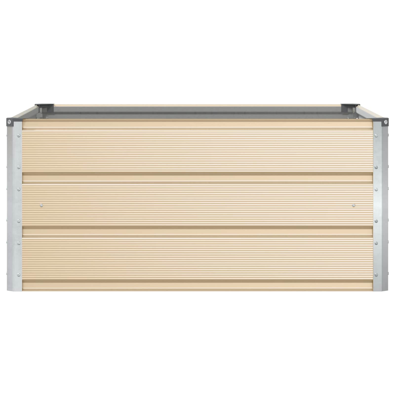 vidaXL Plantenbak Ivoor 100 x 100 x 45 cm Staal