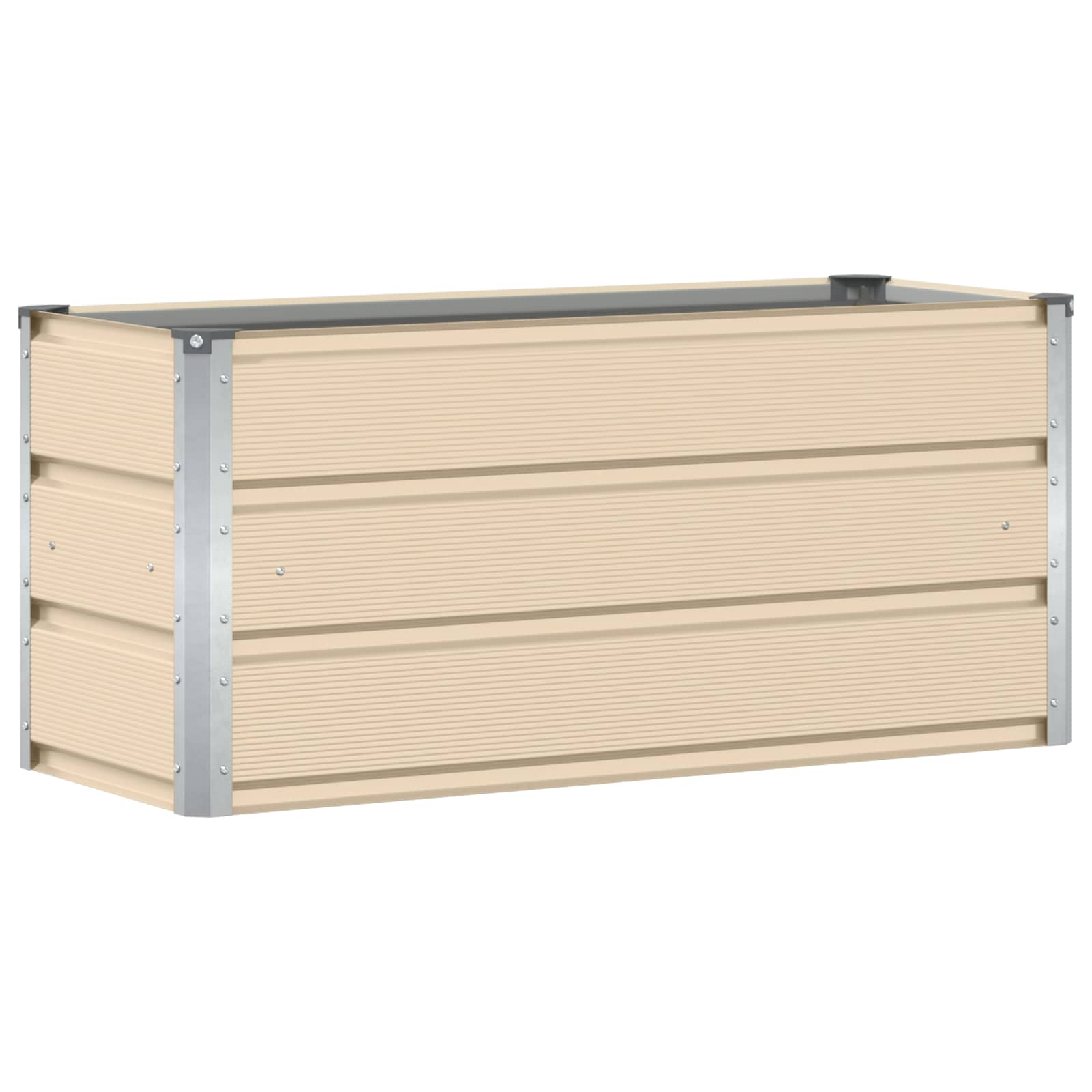 vidaXL Plantenbak Ivoor 160 x 40 x 45 cm Staal