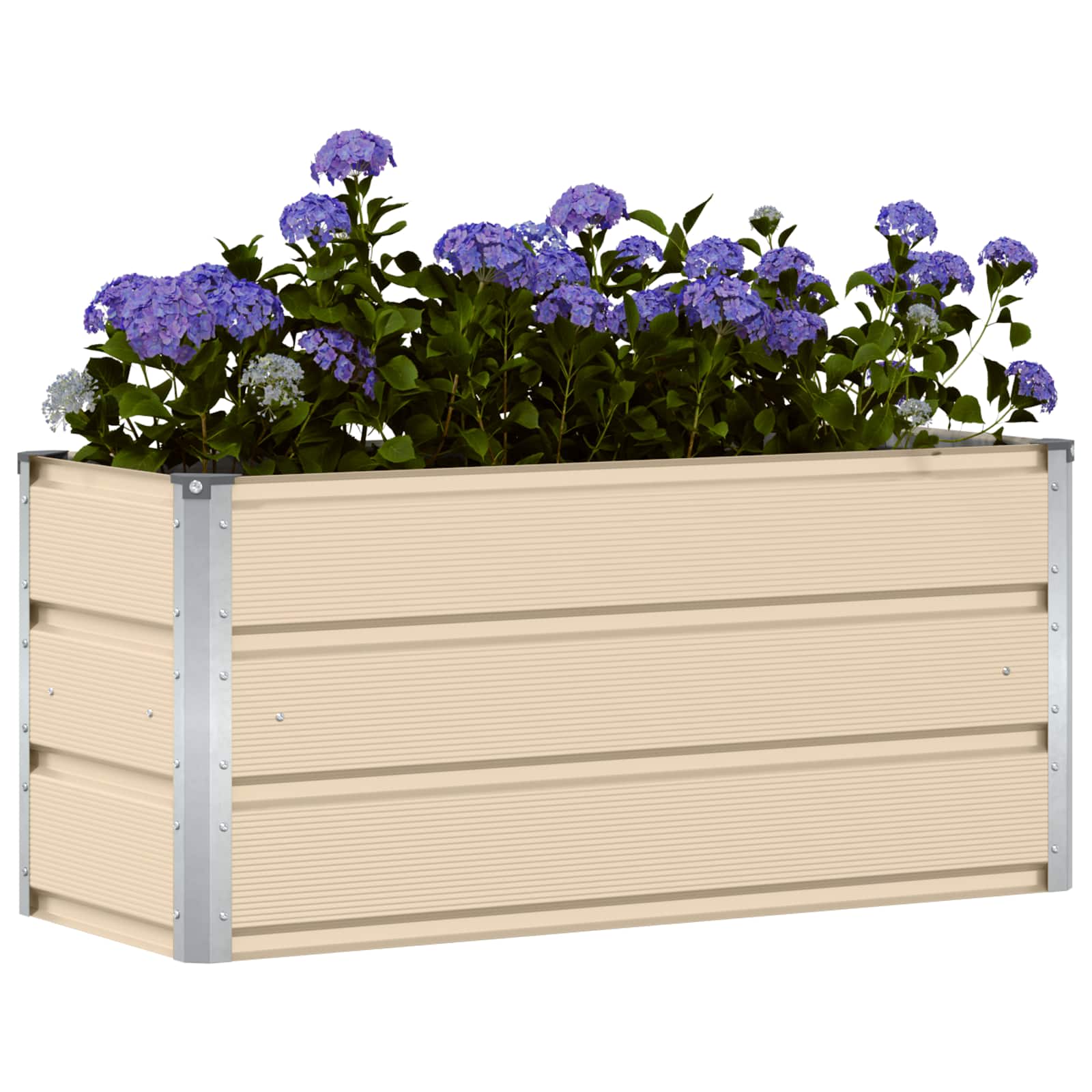 vidaXL Plantenbak Ivoor 160 x 40 x 45 cm Staal