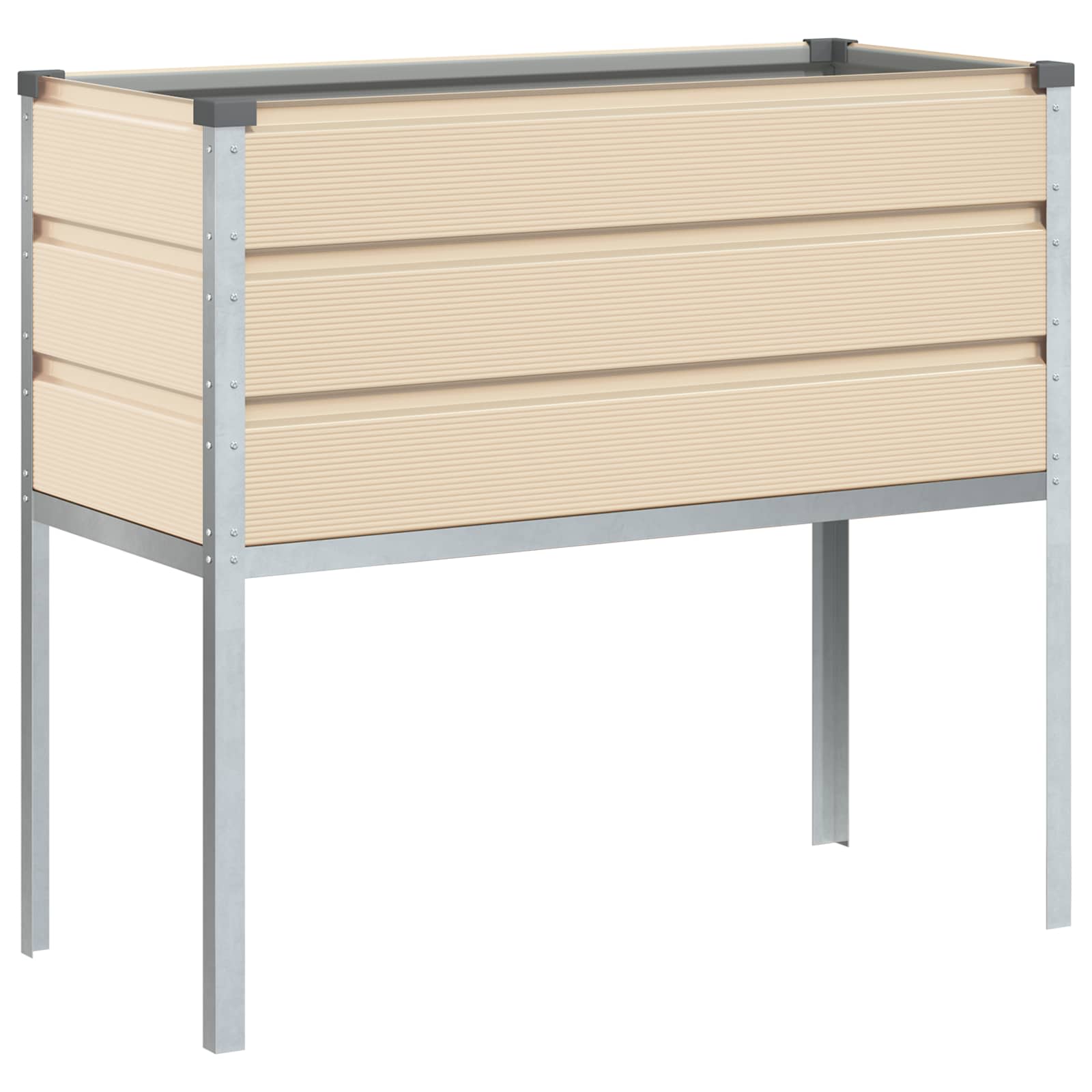 vidaXL Plantenbak Lichtgrijs 100 x 45 x 90 cm Gegalvaniseerd staal