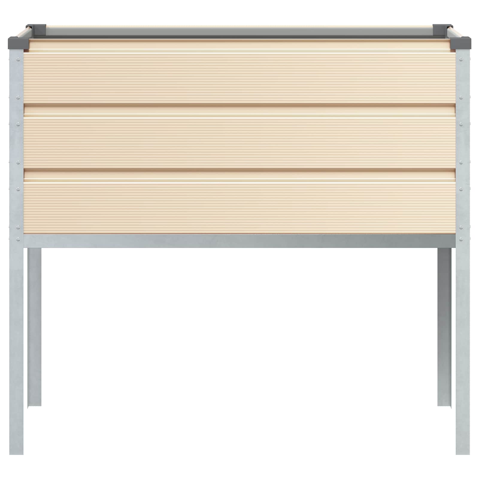 vidaXL Plantenbak Lichtgrijs 100 x 45 x 90 cm Gegalvaniseerd staal