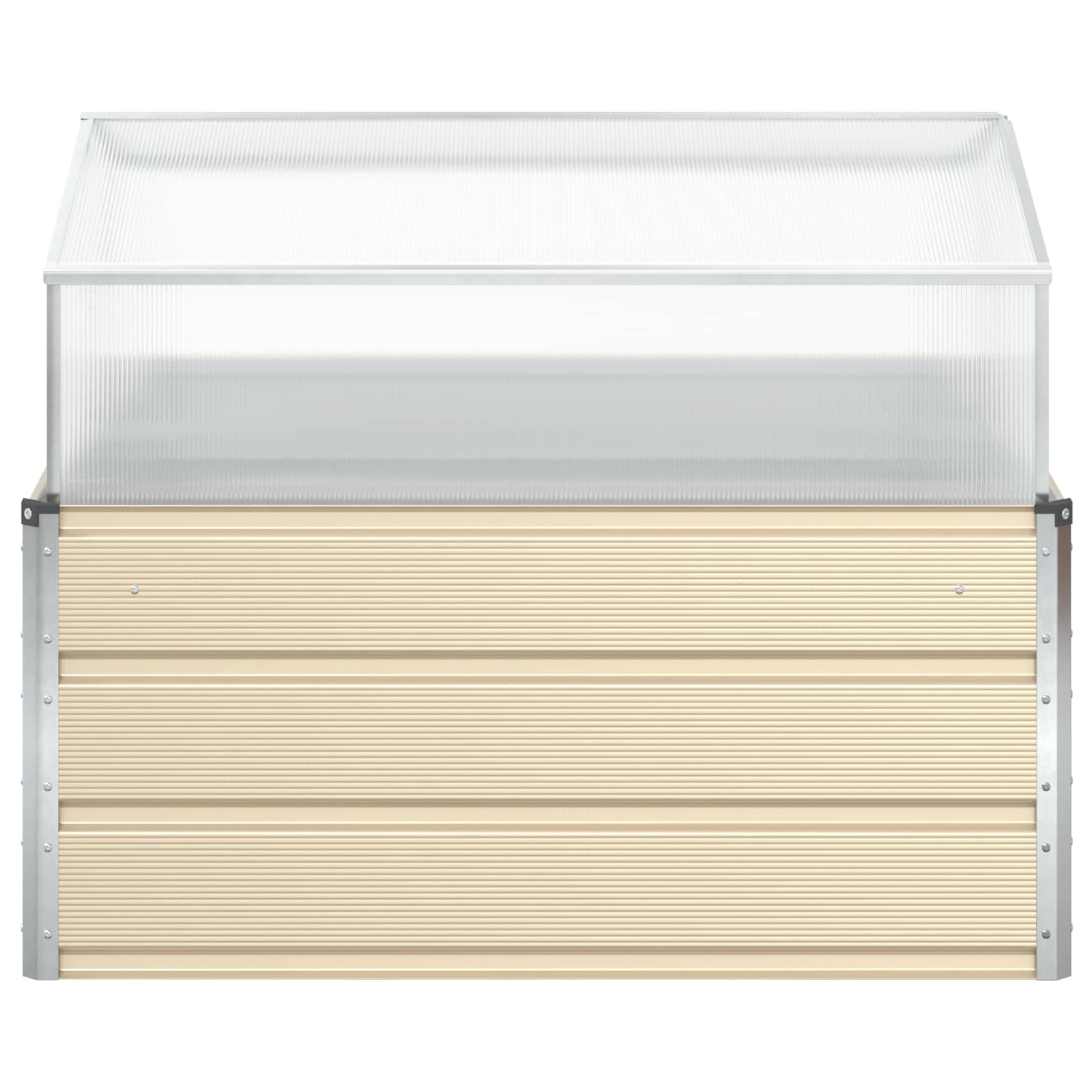 vidaXL Plantenbak Lichtgrijs 100 x 100 x 77 cm Gegalvaniseerd staal