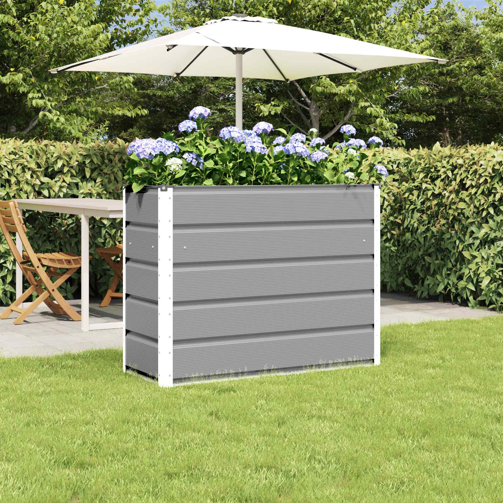 vidaXL Plantenbak Ivoor 160 x 40 x 45 cm Staal