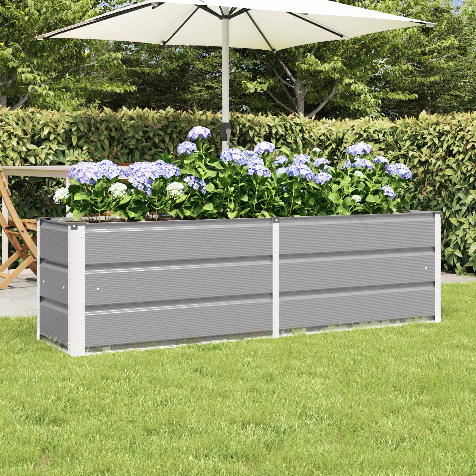 vidaXL Plantenbak Ivoor 160 x 40 x 45 cm Staal