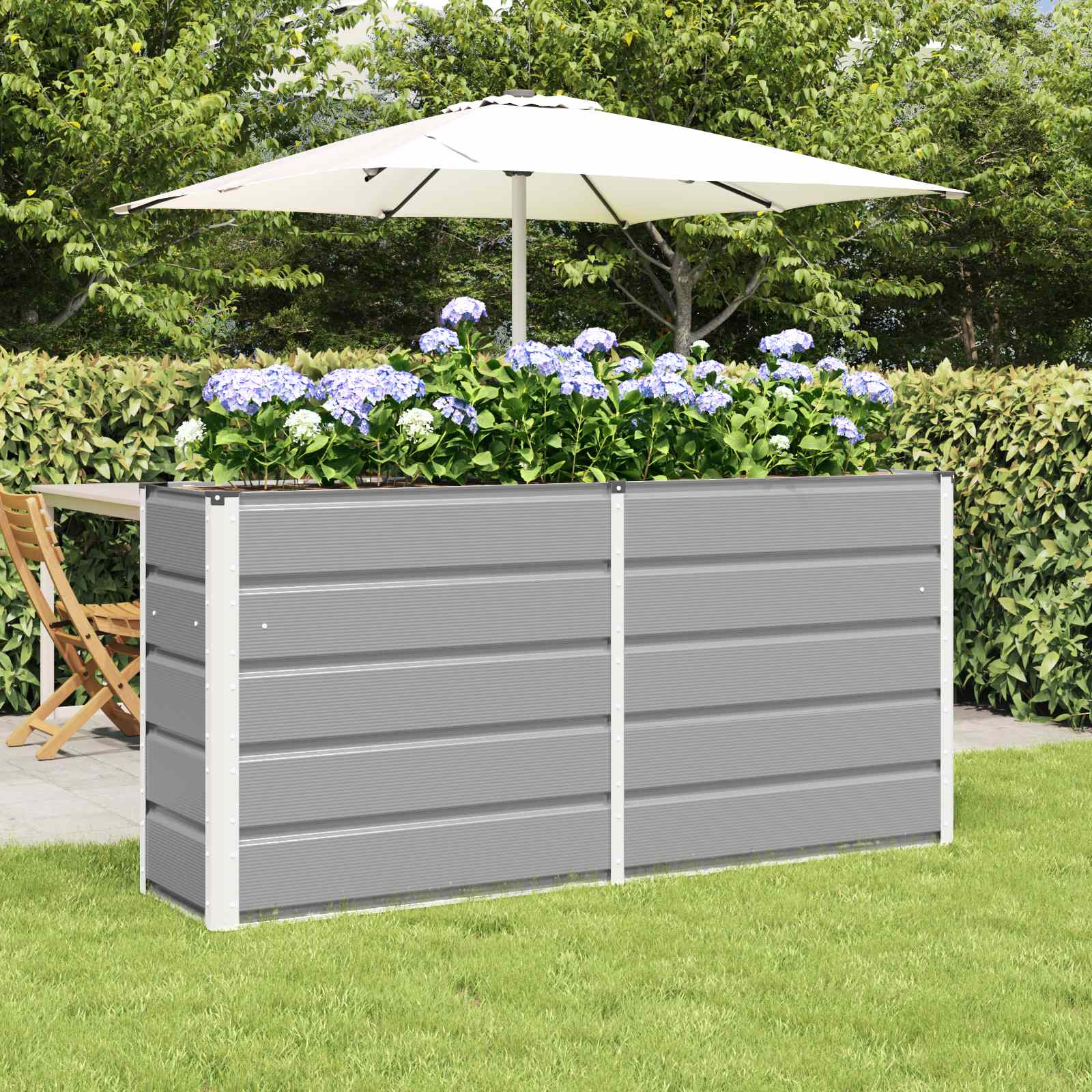 vidaXL Plantenbak Ivoor 160 x 40 x 45 cm Staal