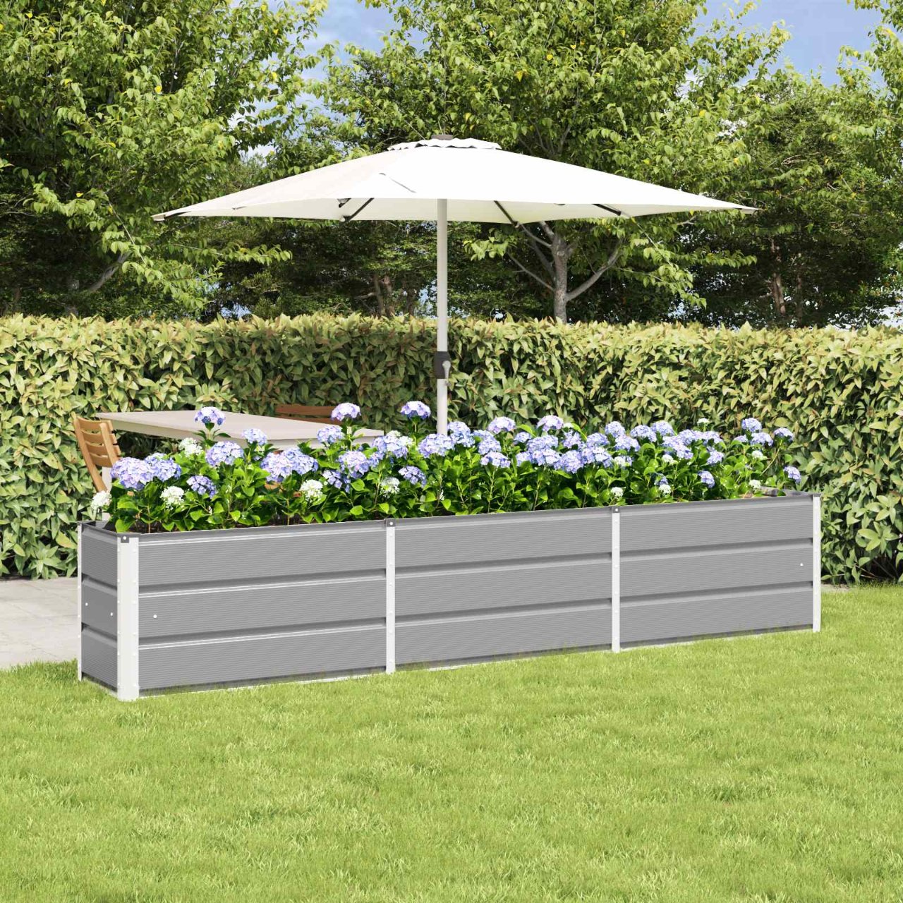 vidaXL Plantenbak Ivoor 160 x 40 x 45 cm Staal