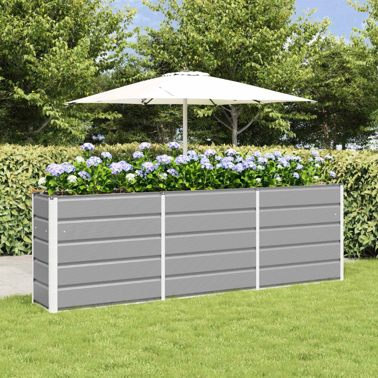 vidaXL Plantenbak Ivoor 160 x 40 x 45 cm Staal