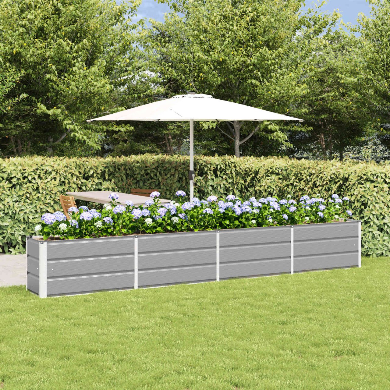 vidaXL Plantenbak Ivoor 160 x 40 x 45 cm Staal