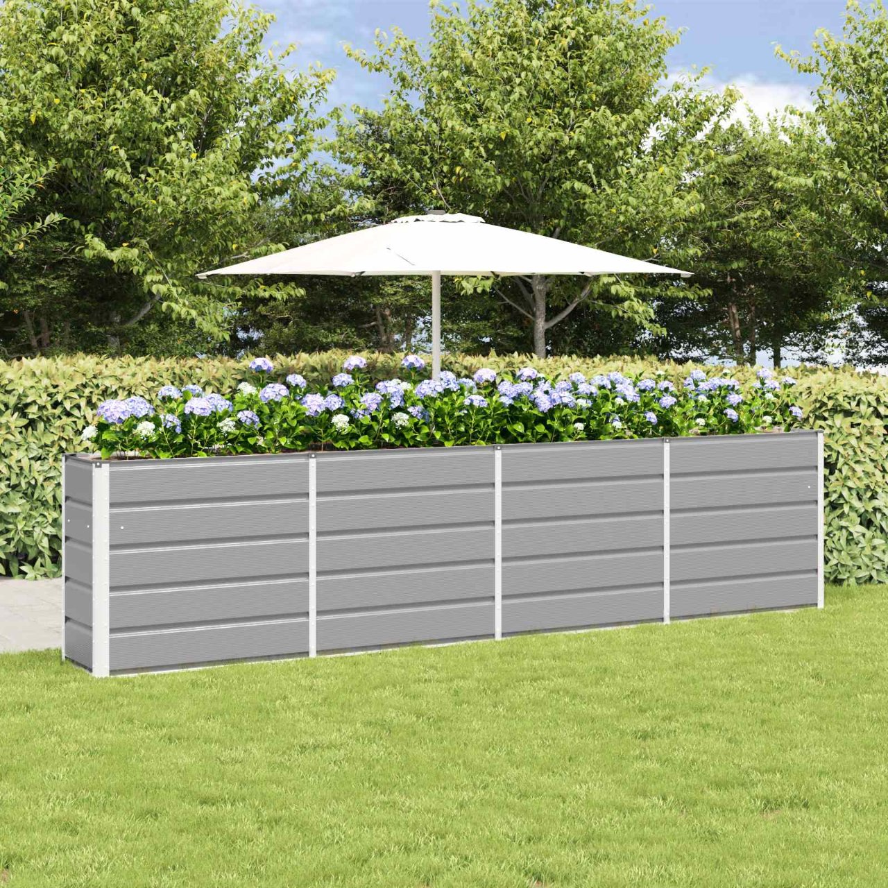vidaXL Plantenbak Ivoor 160 x 40 x 45 cm Staal