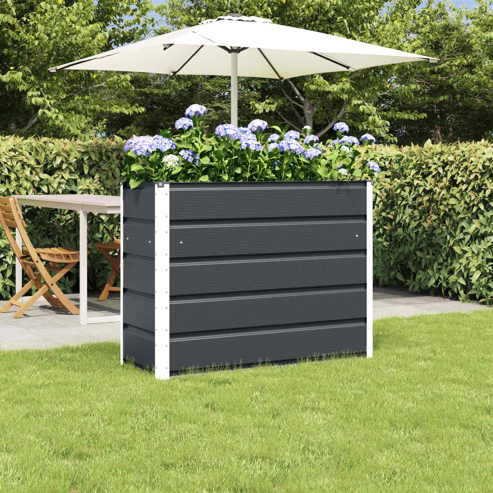 vidaXL Plantenbak Ivoor 160 x 40 x 45 cm Staal