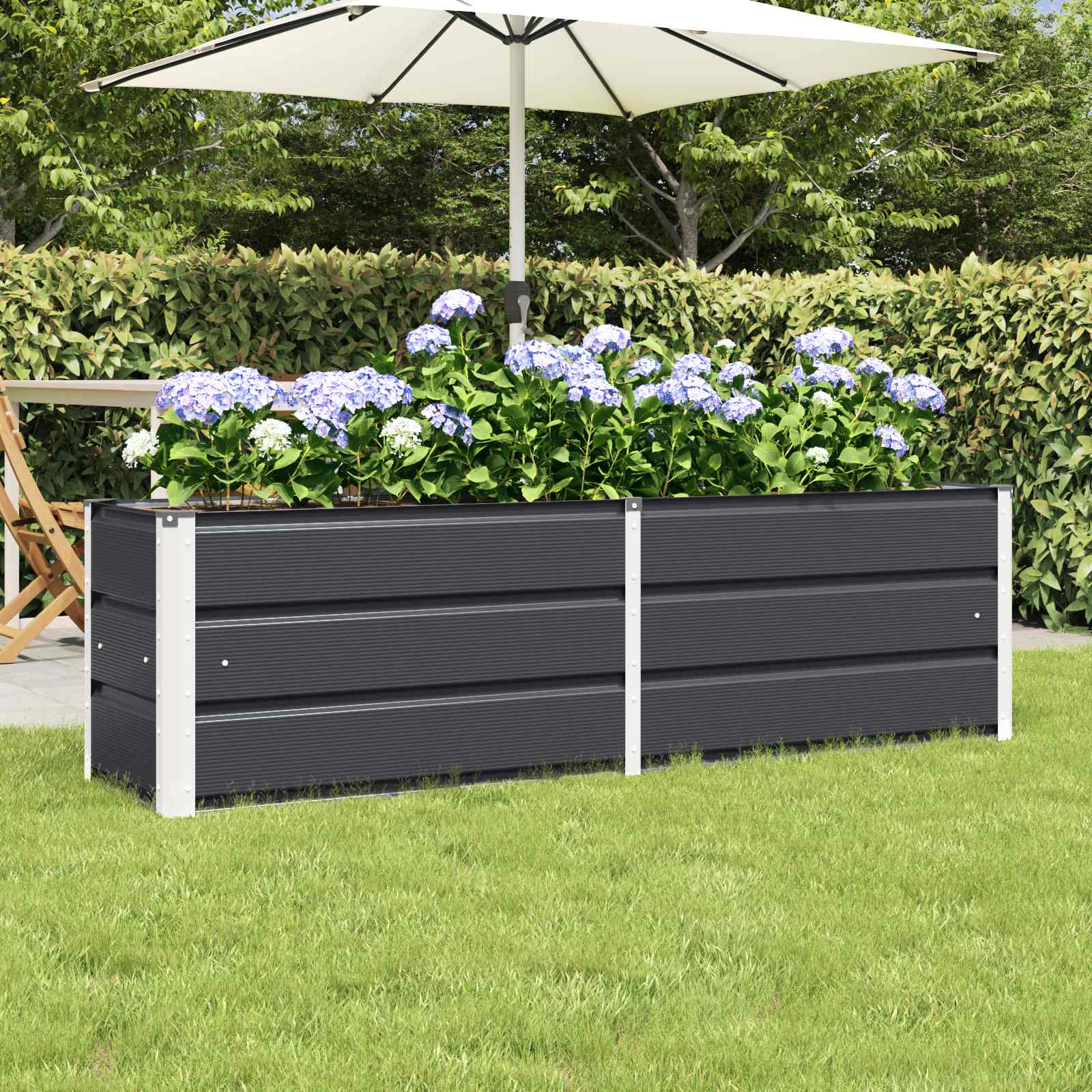 vidaXL Plantenbak Ivoor 160 x 40 x 45 cm Staal