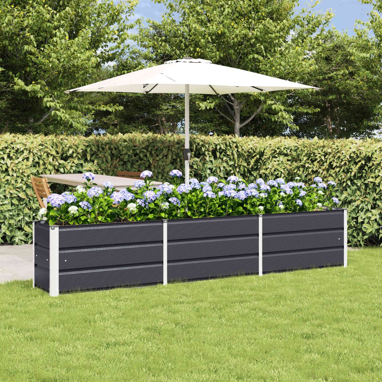 vidaXL Plantenbak Ivoor 160 x 40 x 45 cm Staal
