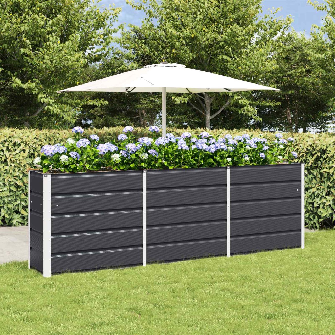vidaXL Plantenbak Ivoor 160 x 40 x 45 cm Staal