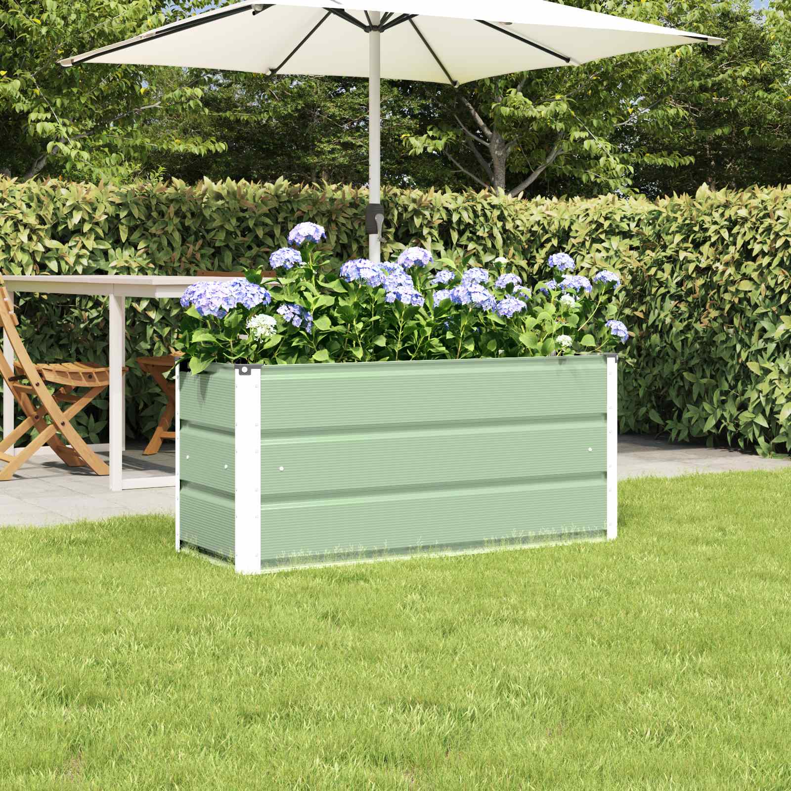 vidaXL Plantenbak Ivoor 160 x 40 x 45 cm Staal