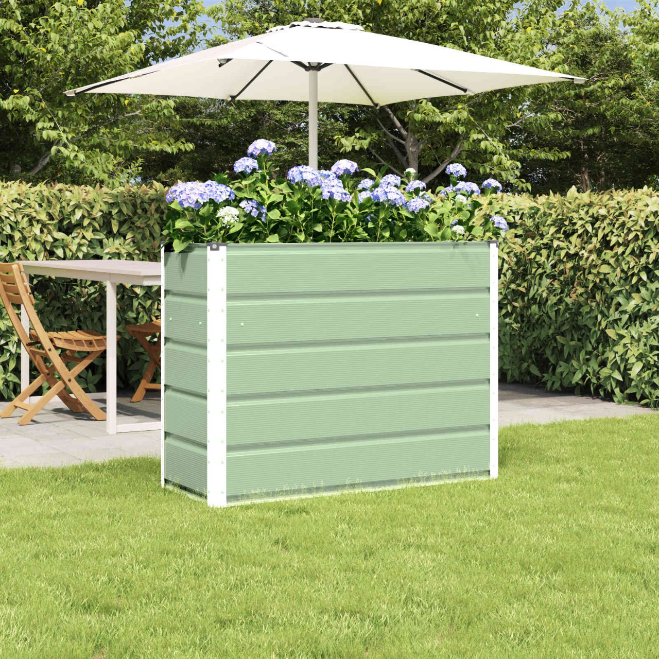 vidaXL Plantenbak Ivoor 160 x 40 x 45 cm Staal
