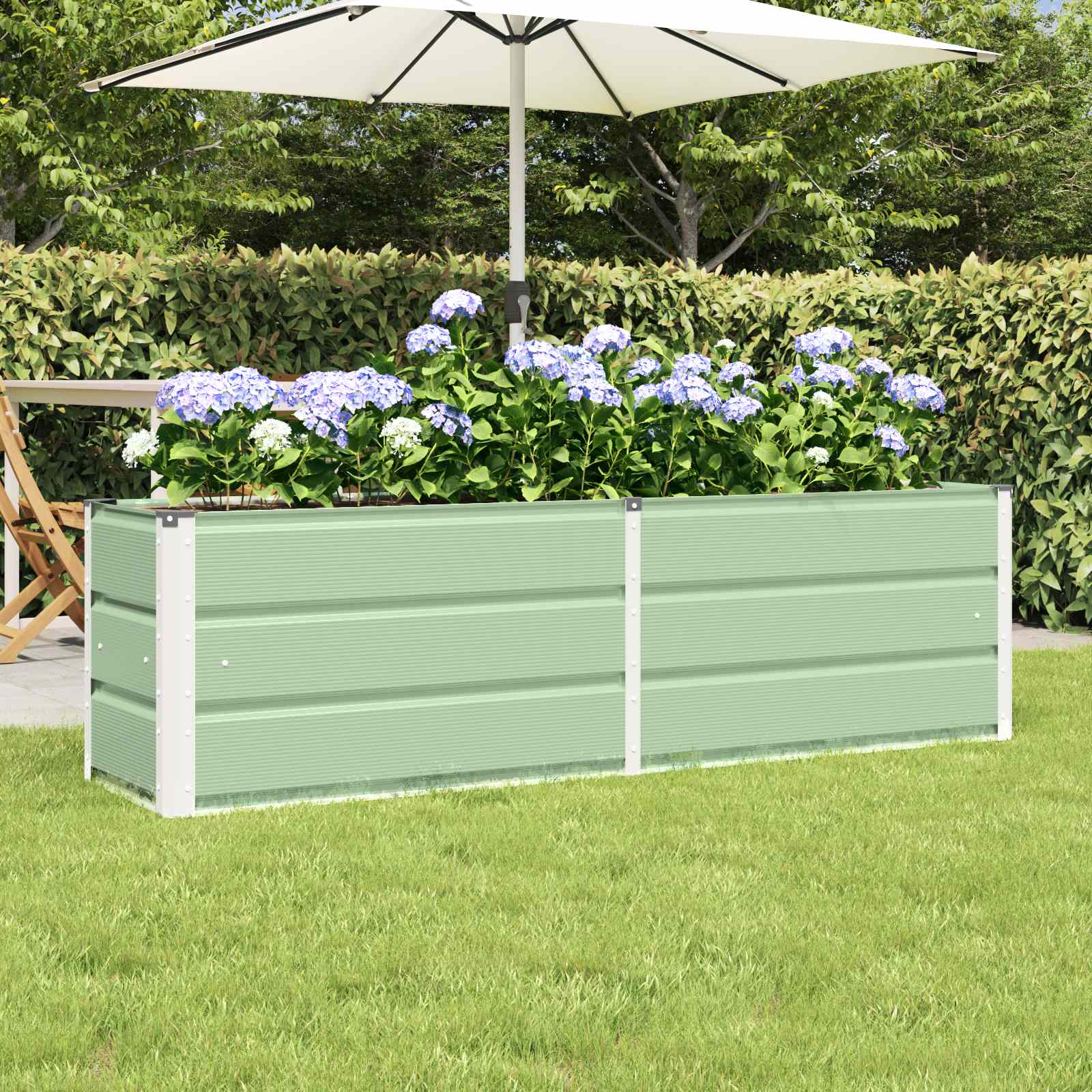 vidaXL Plantenbak Ivoor 160 x 40 x 45 cm Staal