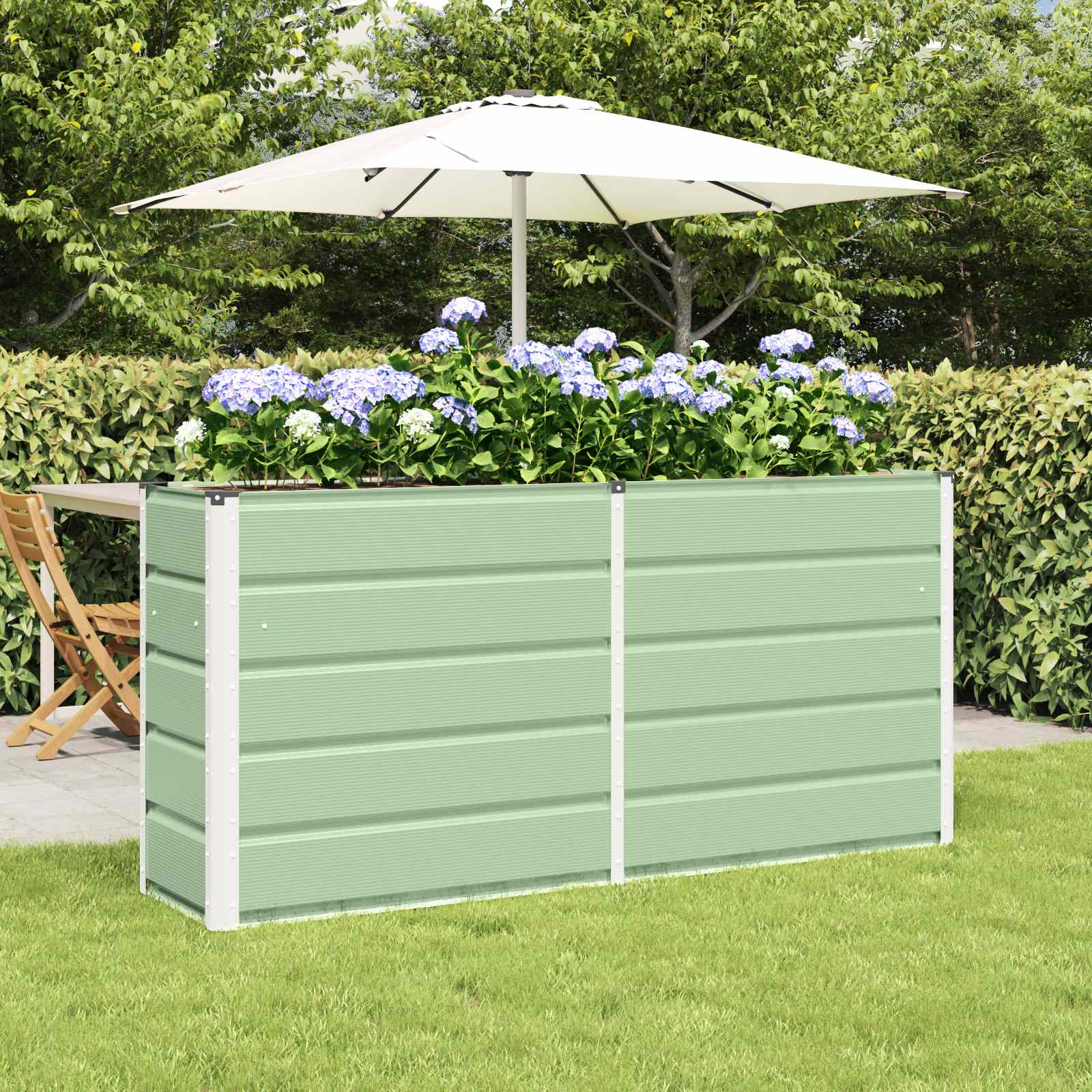 vidaXL Plantenbak Ivoor 160 x 40 x 45 cm Staal