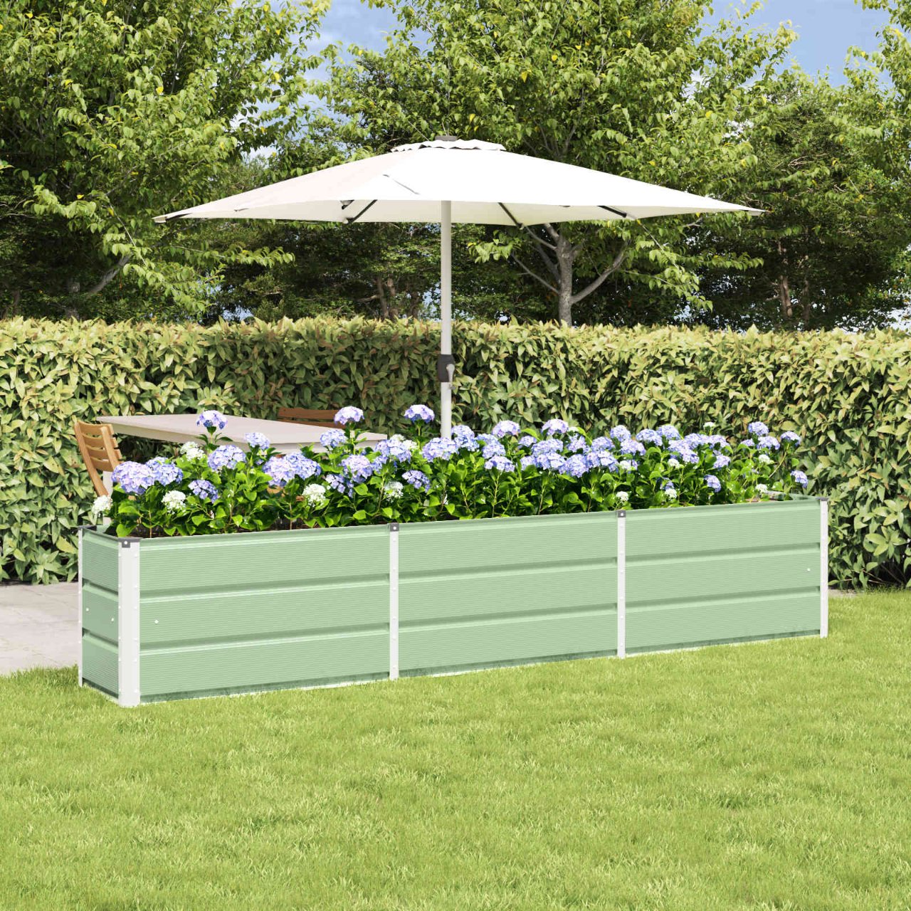 vidaXL Plantenbak Ivoor 160 x 40 x 45 cm Staal