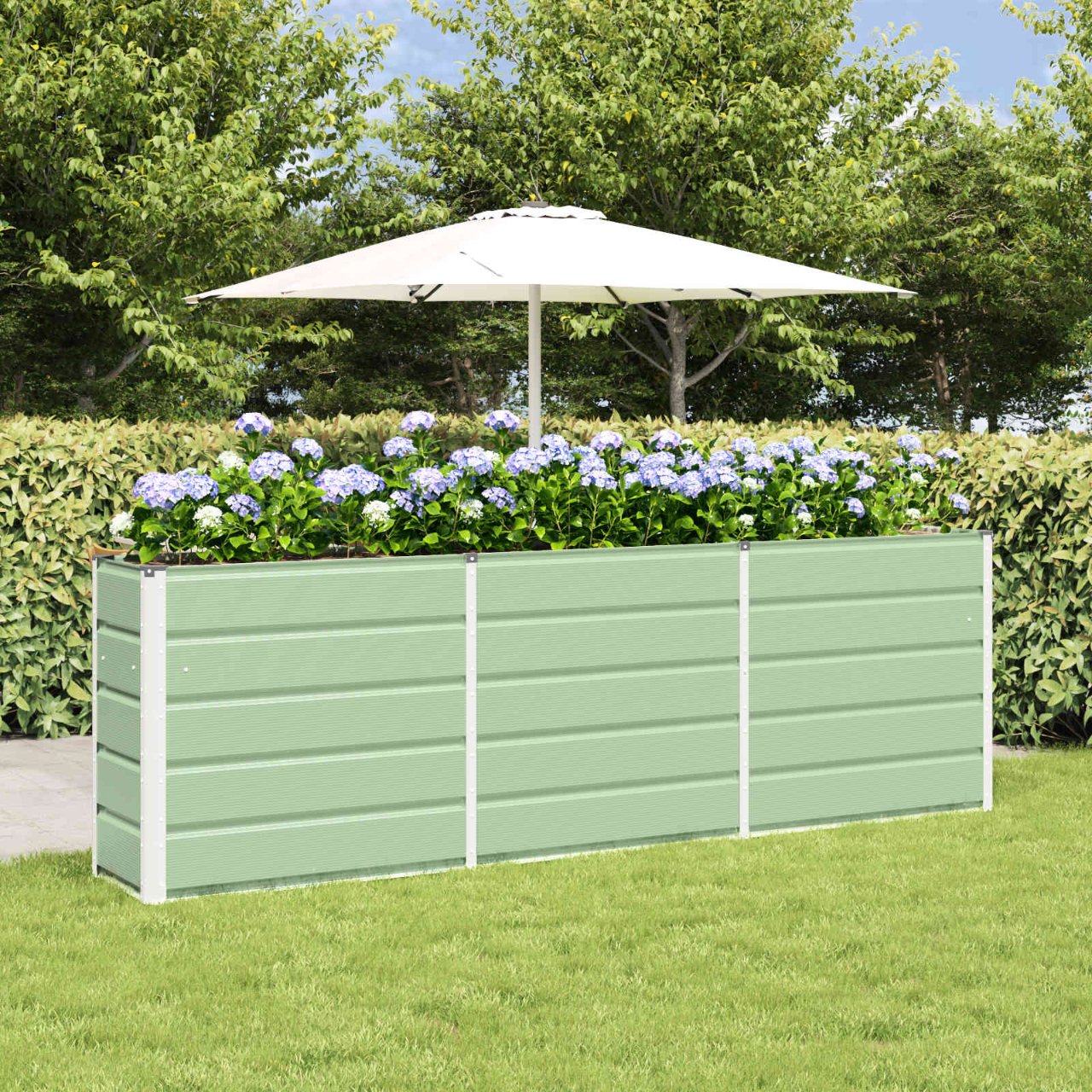 vidaXL Plantenbak Ivoor 160 x 40 x 45 cm Staal