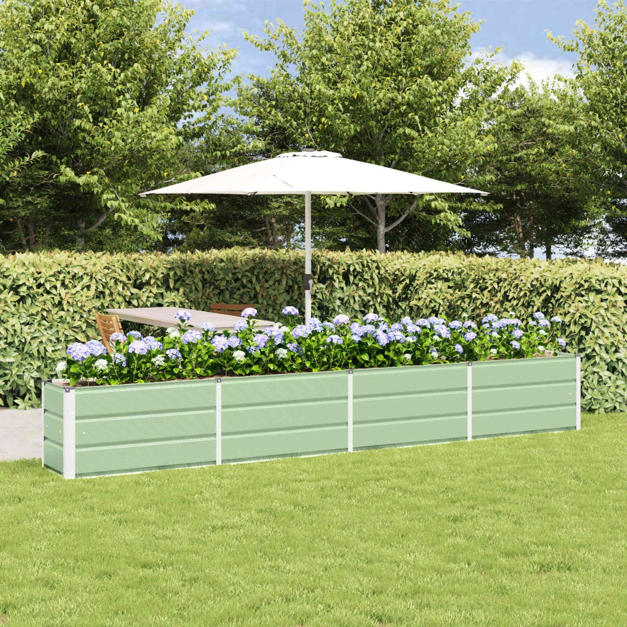vidaXL Plantenbak Ivoor 160 x 40 x 45 cm Staal