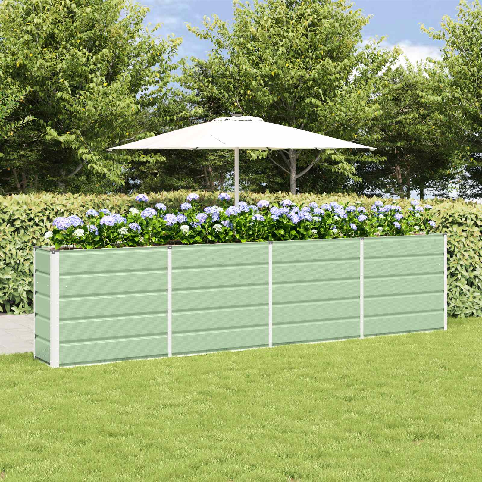 vidaXL Plantenbak Ivoor 160 x 40 x 45 cm Staal