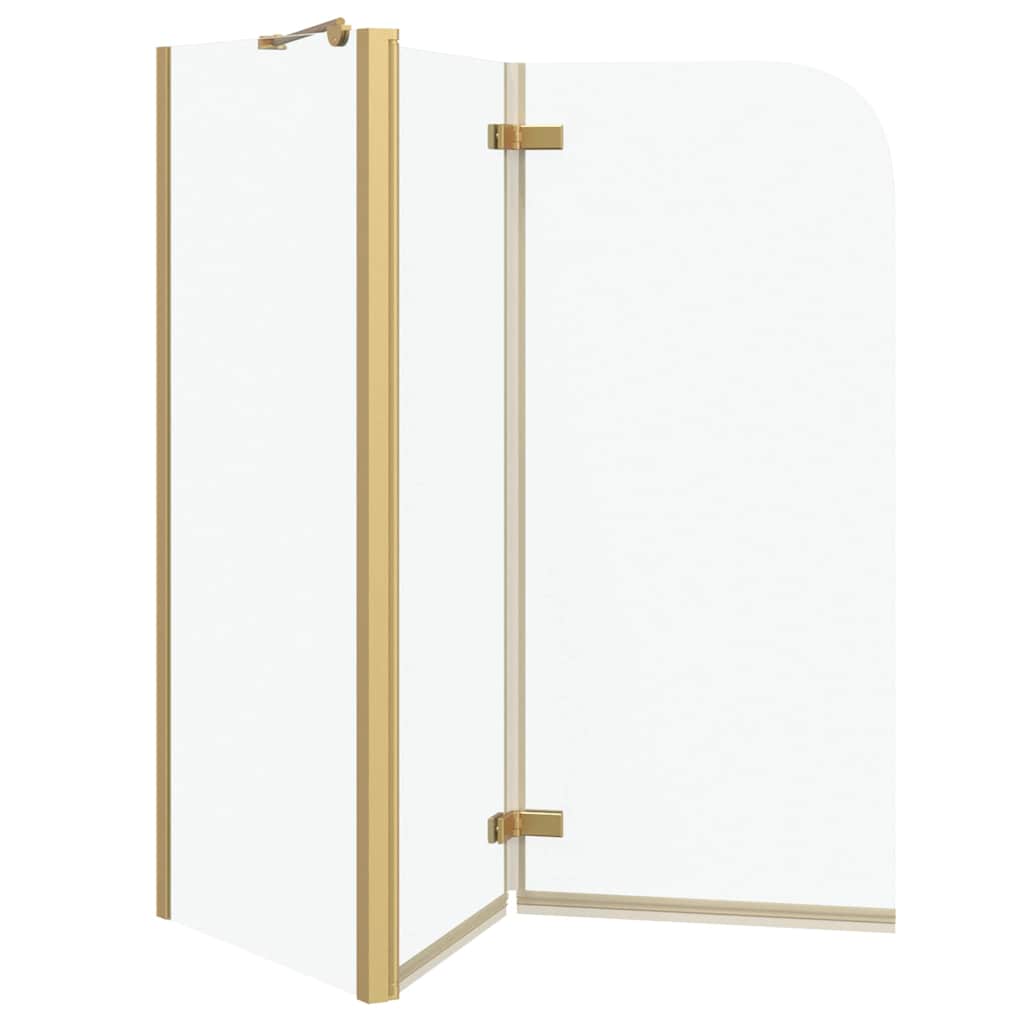 vidaXL Douche Omhulsel Goud 120 x 68 x 130 cm ESG-glas en aluminium