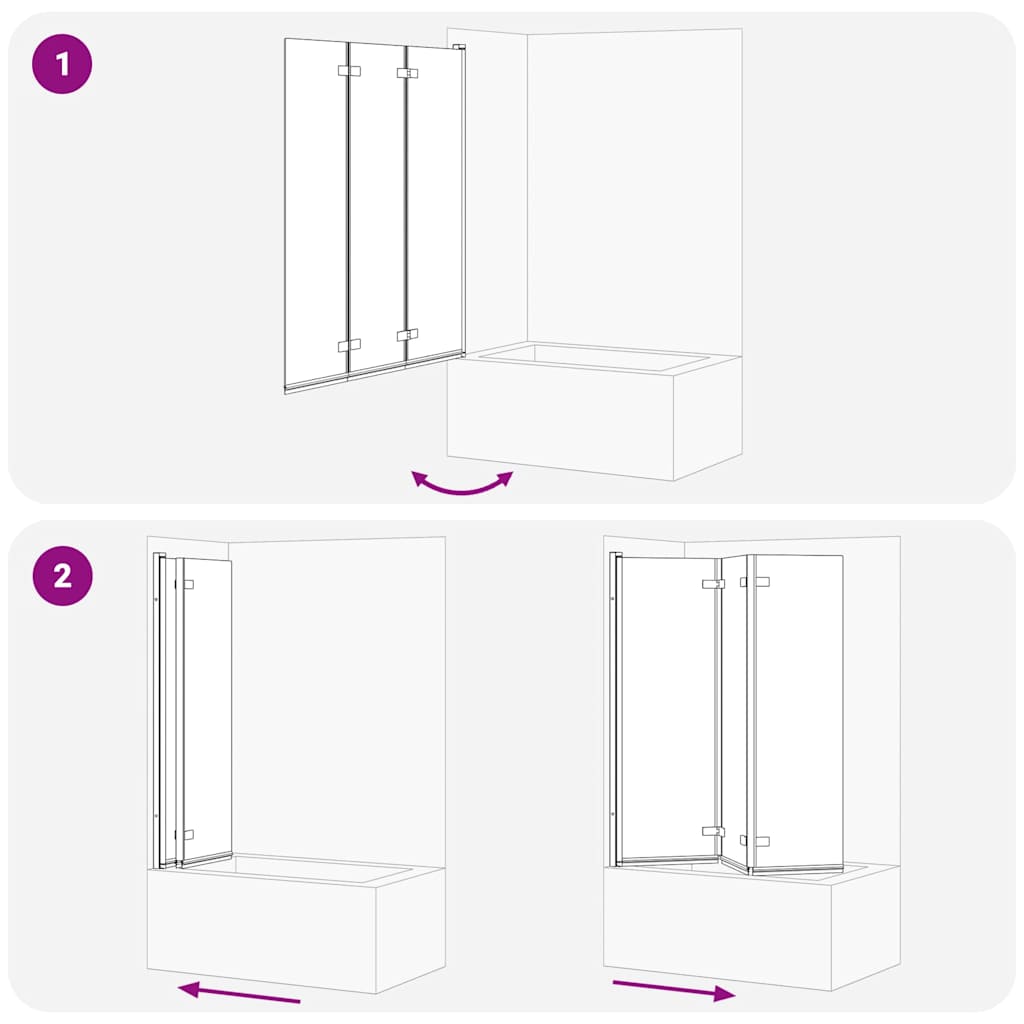 vidaXL Douche Omhulsel Goud 130 x 138 cm ESG-glas en aluminium