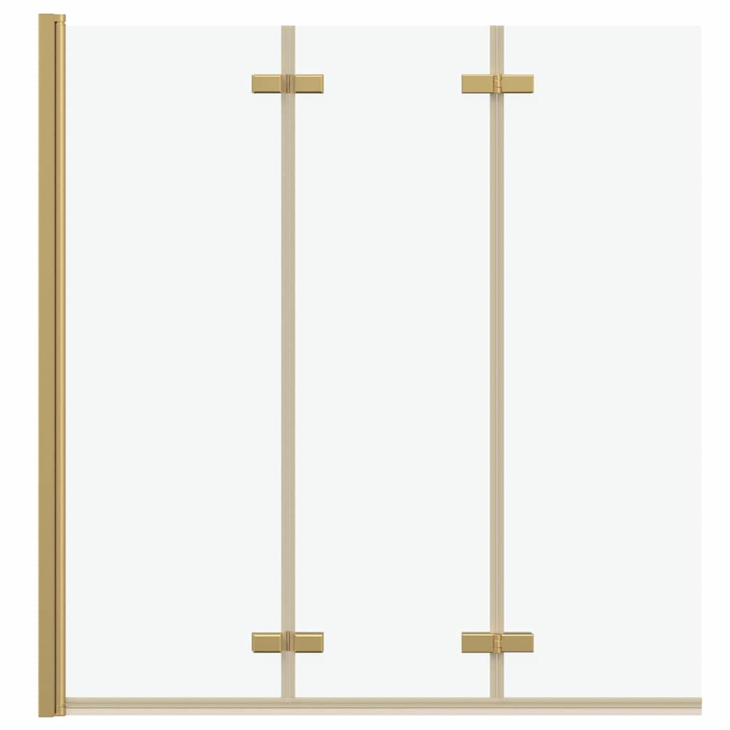 vidaXL Douche Omhulsel Goud 130 x 138 cm ESG-glas en aluminium