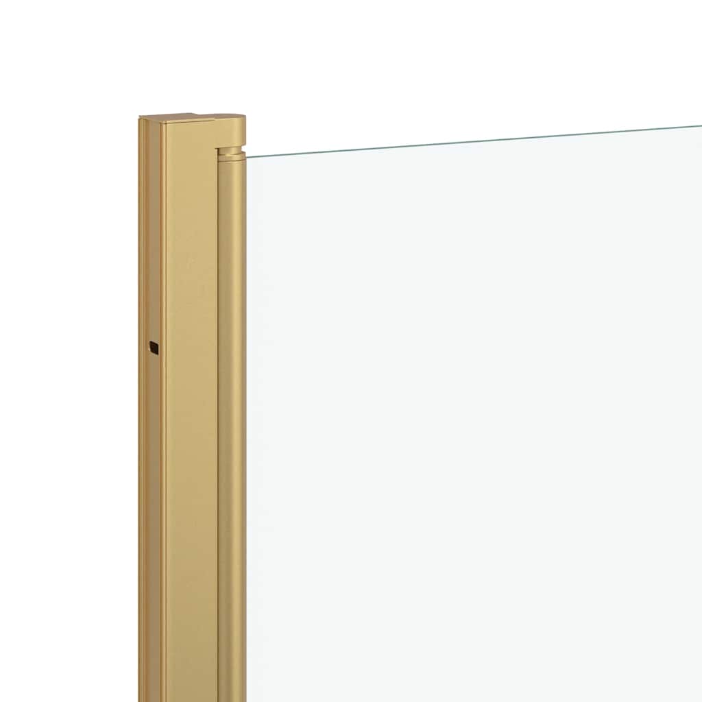 vidaXL Douche Omhulsel Goud 130 x 138 cm ESG-glas en aluminium