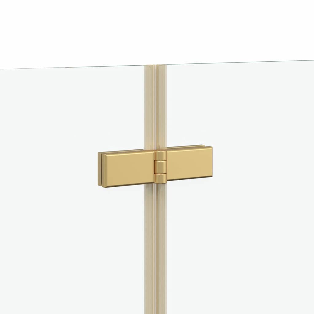 vidaXL Douche Omhulsel Goud 130 x 138 cm ESG-glas en aluminium