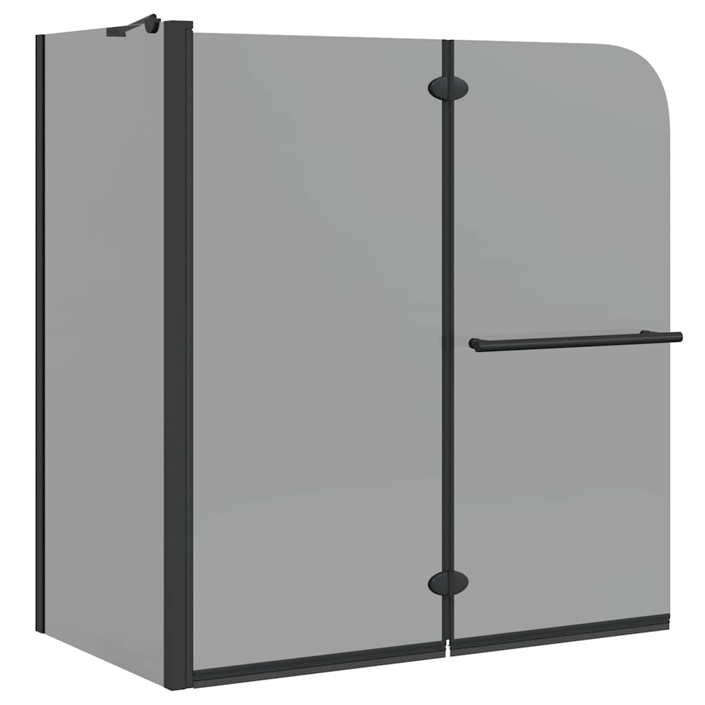 vidaXL Bi-Vouw Douche Omheining Donker Transparant 120 x 67 x 129 cm