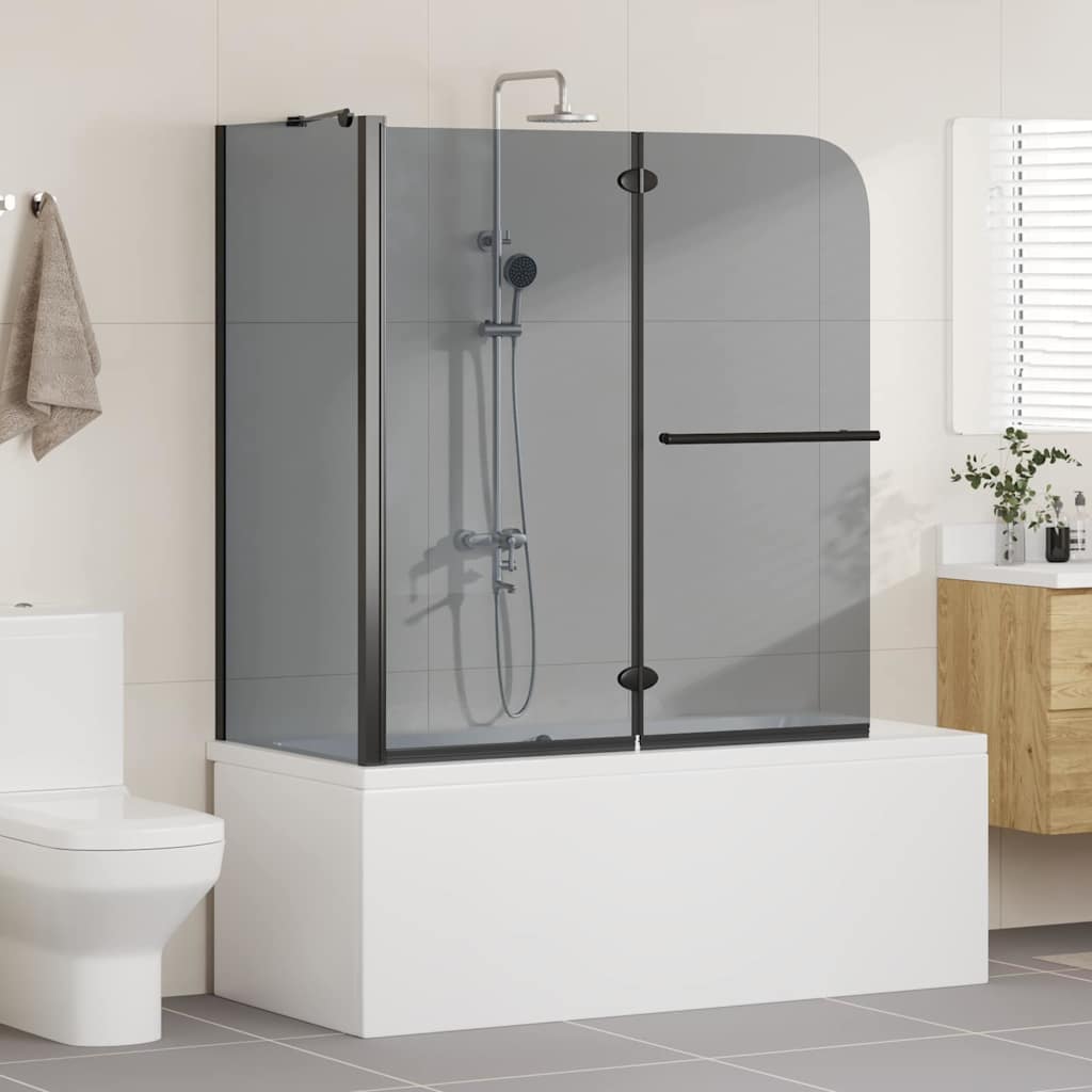 vidaXL Bi-Vouw Douche Omheining Donker Transparant 120 x 67 x 129 cm