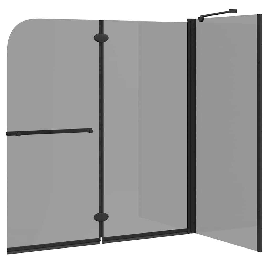 vidaXL Bi-Vouw Douche Omheining Donker Transparant 120 x 67 x 129 cm