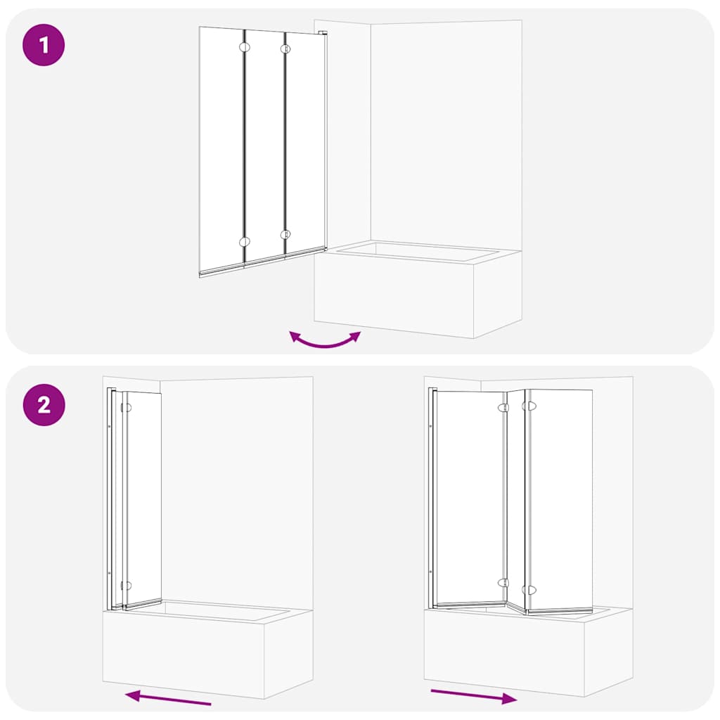 Douche Omhulsel Zwart 130 x 138 cm ESG-glas en aluminium