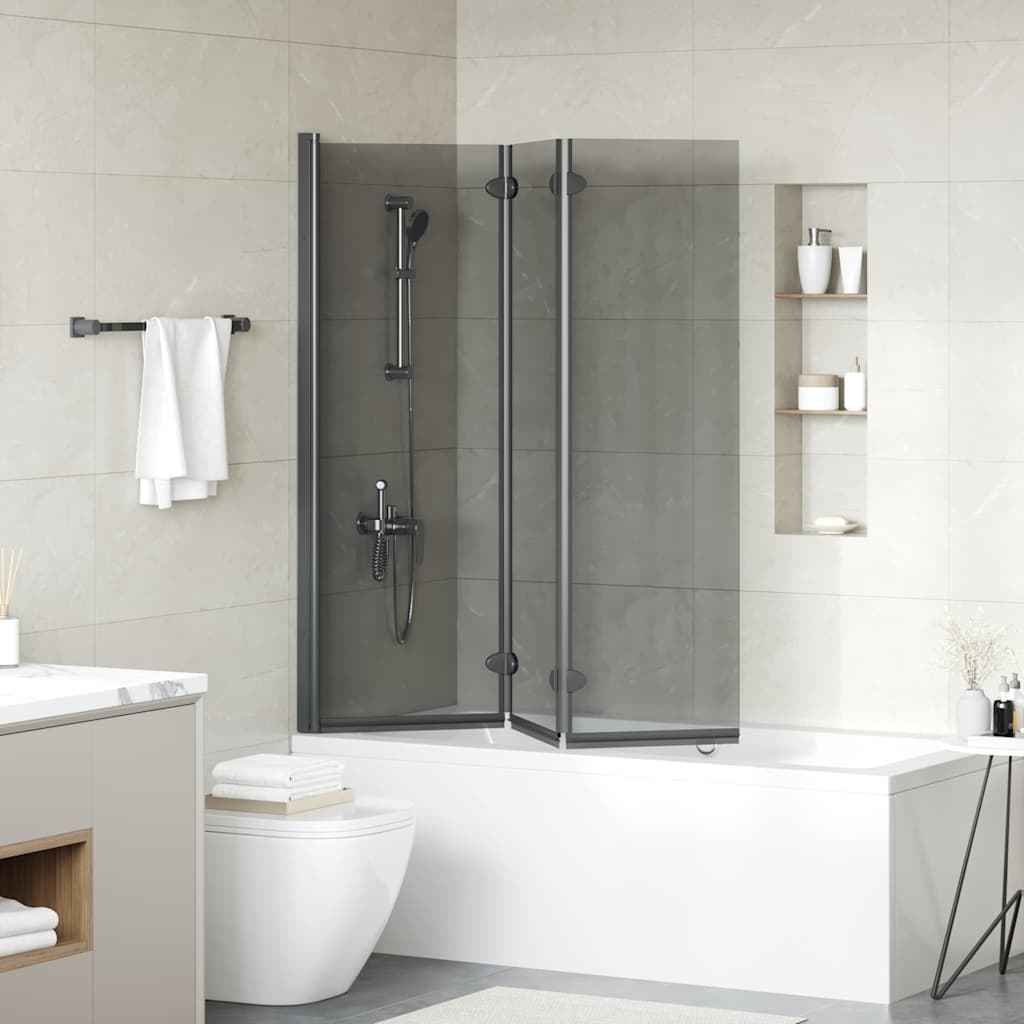 Douche Omhulsel Zwart 130 x 138 cm ESG-glas en aluminium