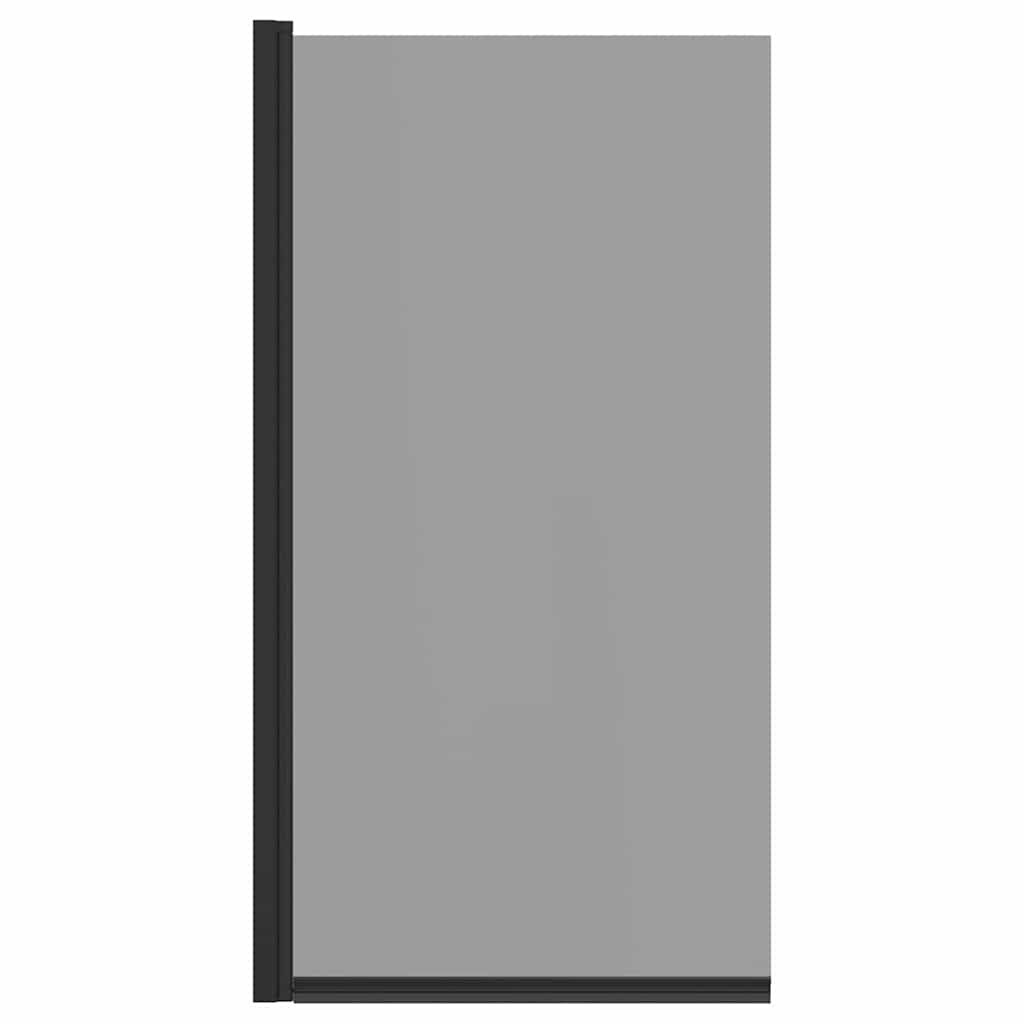 Bad Douchescreen Zwart 68 x 130 cm Gehard glas