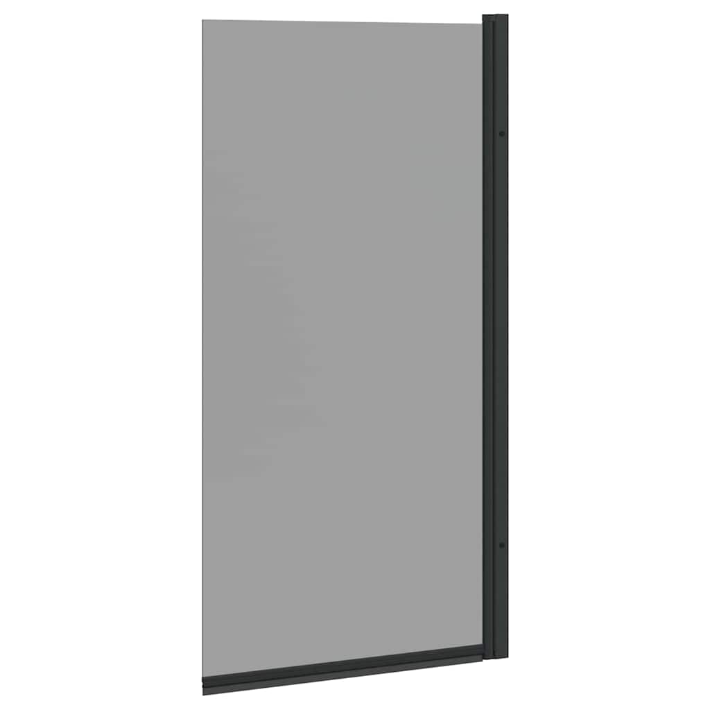 Bad Douchescreen Zwart 68 x 130 cm Gehard glas