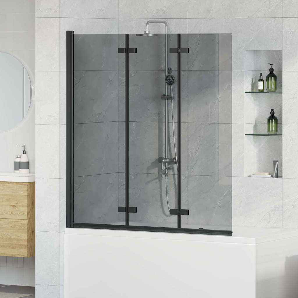 vidaXL Douche Omhulsel Goud 130 x 138 cm ESG-glas en aluminium