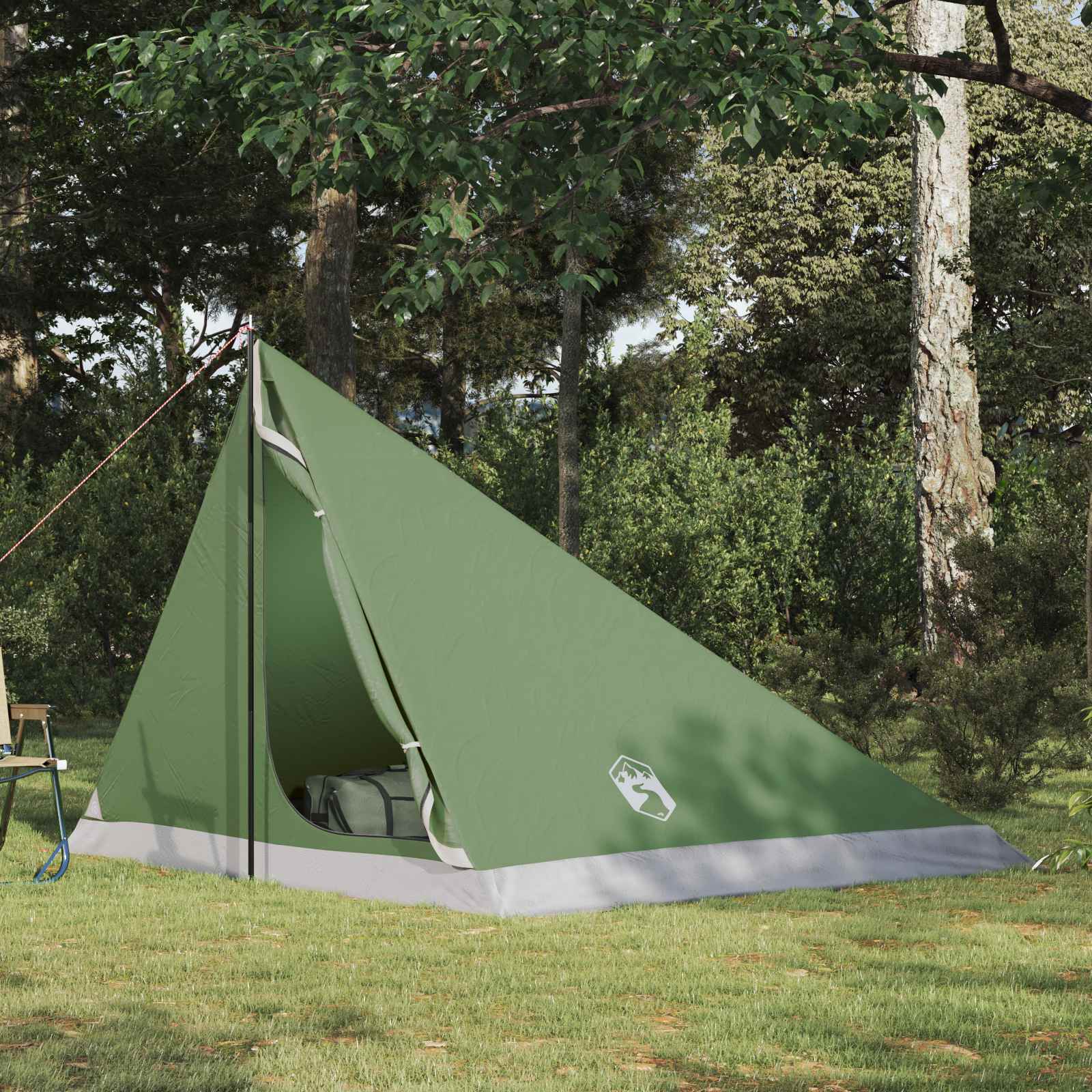 vidaXL Backpacking Tent Groen 4-persoons 185T Polyester met PU Coating