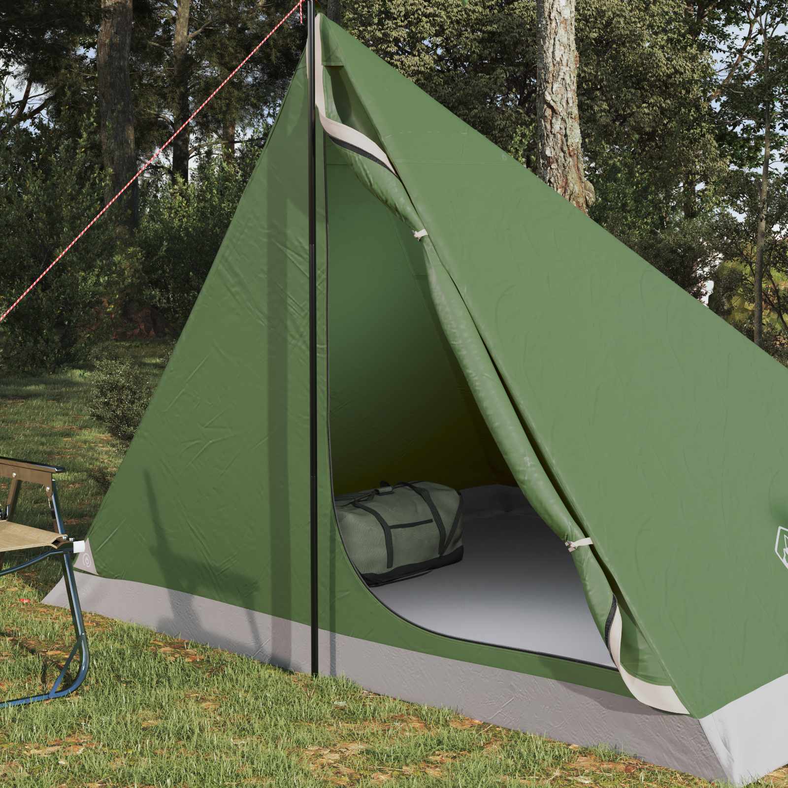 vidaXL Backpacking Tent Groen 4-persoons 185T Polyester met PU Coating