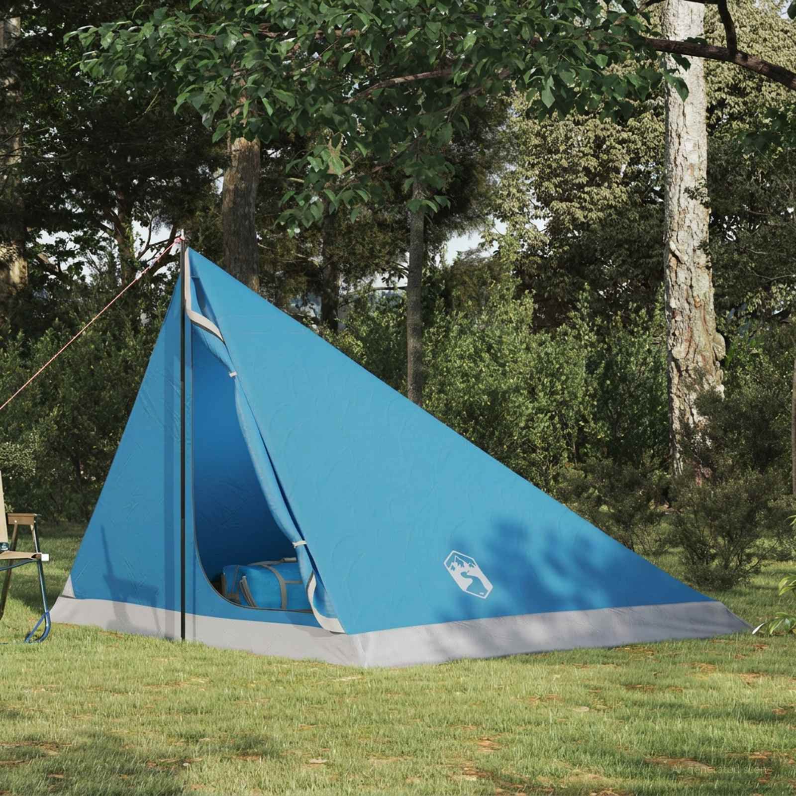 vidaXL Backpacking Tent Groen 4-persoons 185T Polyester met PU Coating