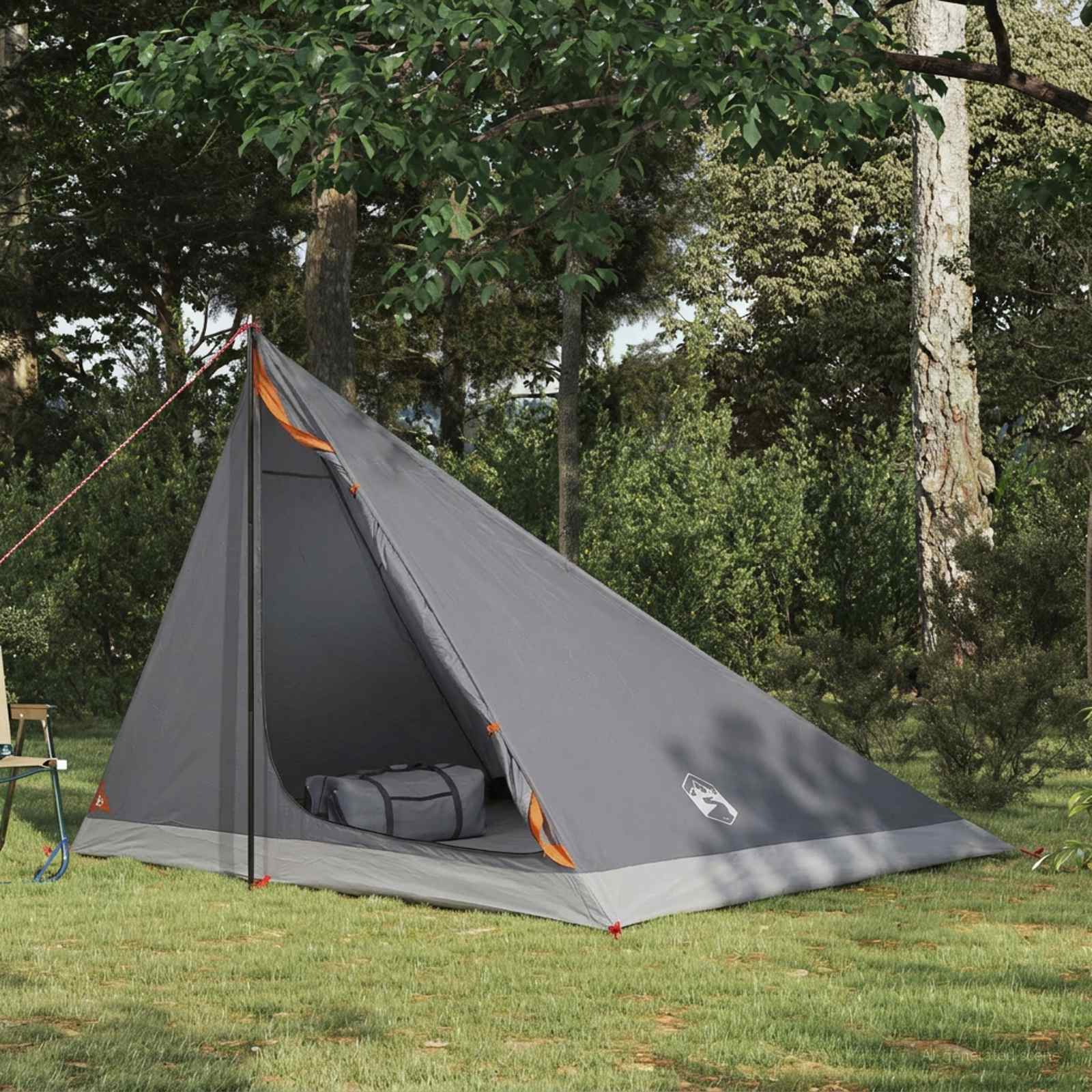 vidaXL Backpacking Tent Groen 4-persoons 185T Polyester met PU Coating