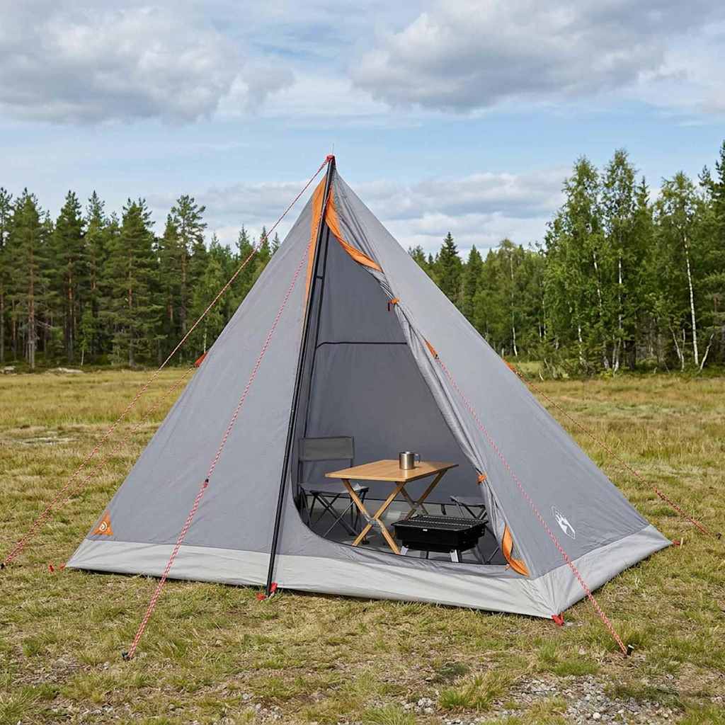 vidaXL Backpacking Tent Groen 4-persoons 185T Polyester met PU Coating