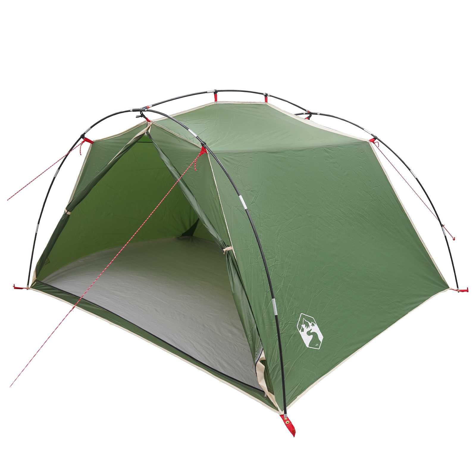 vidaXL Tunneltent Groen 4-persoons 185T Polyester met PU Coating