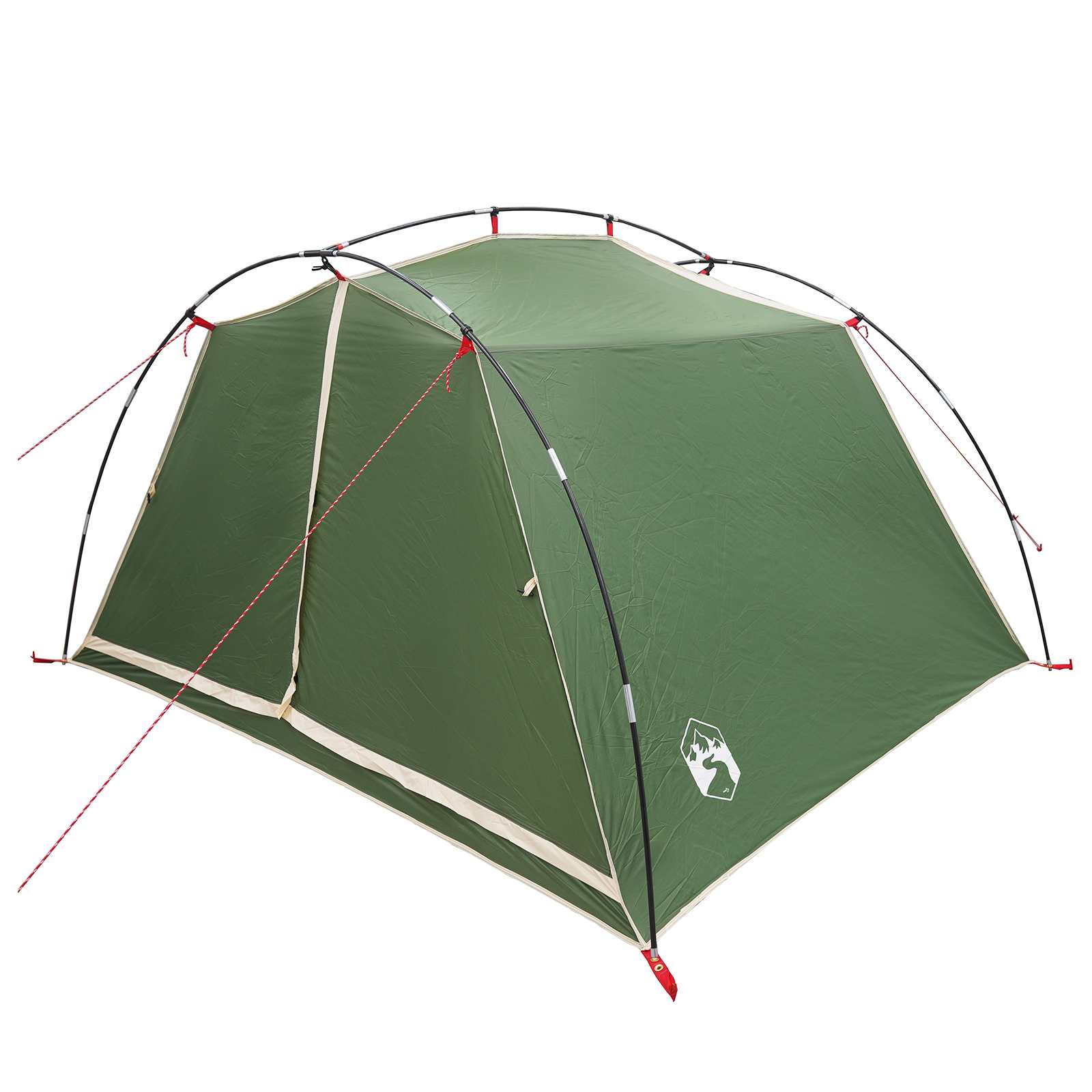 vidaXL Tunneltent Groen 4-persoons 185T Polyester met PU Coating