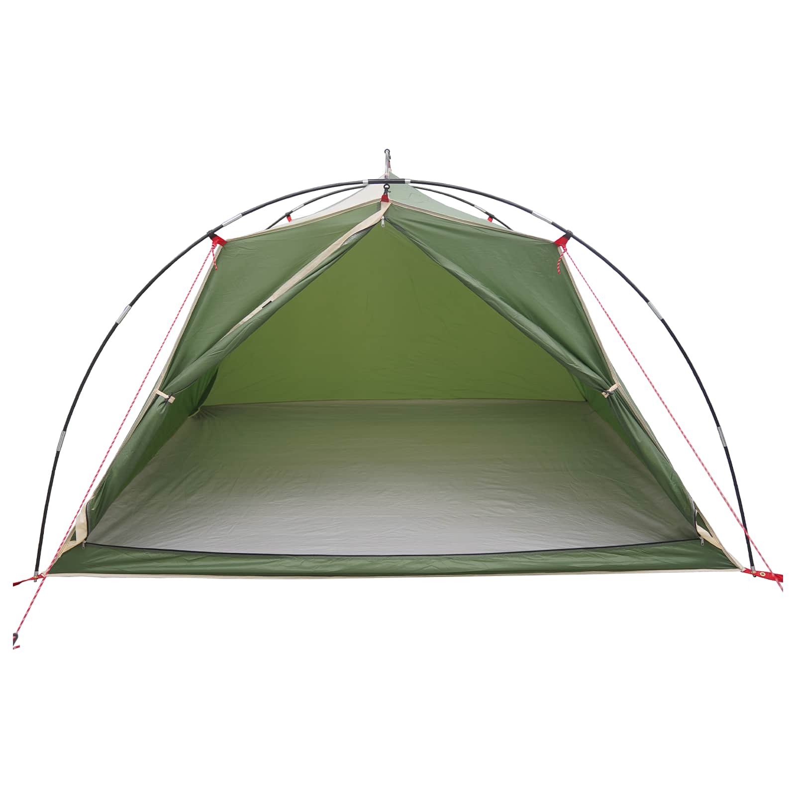 vidaXL Tunneltent Groen 4-persoons 185T Polyester met PU Coating
