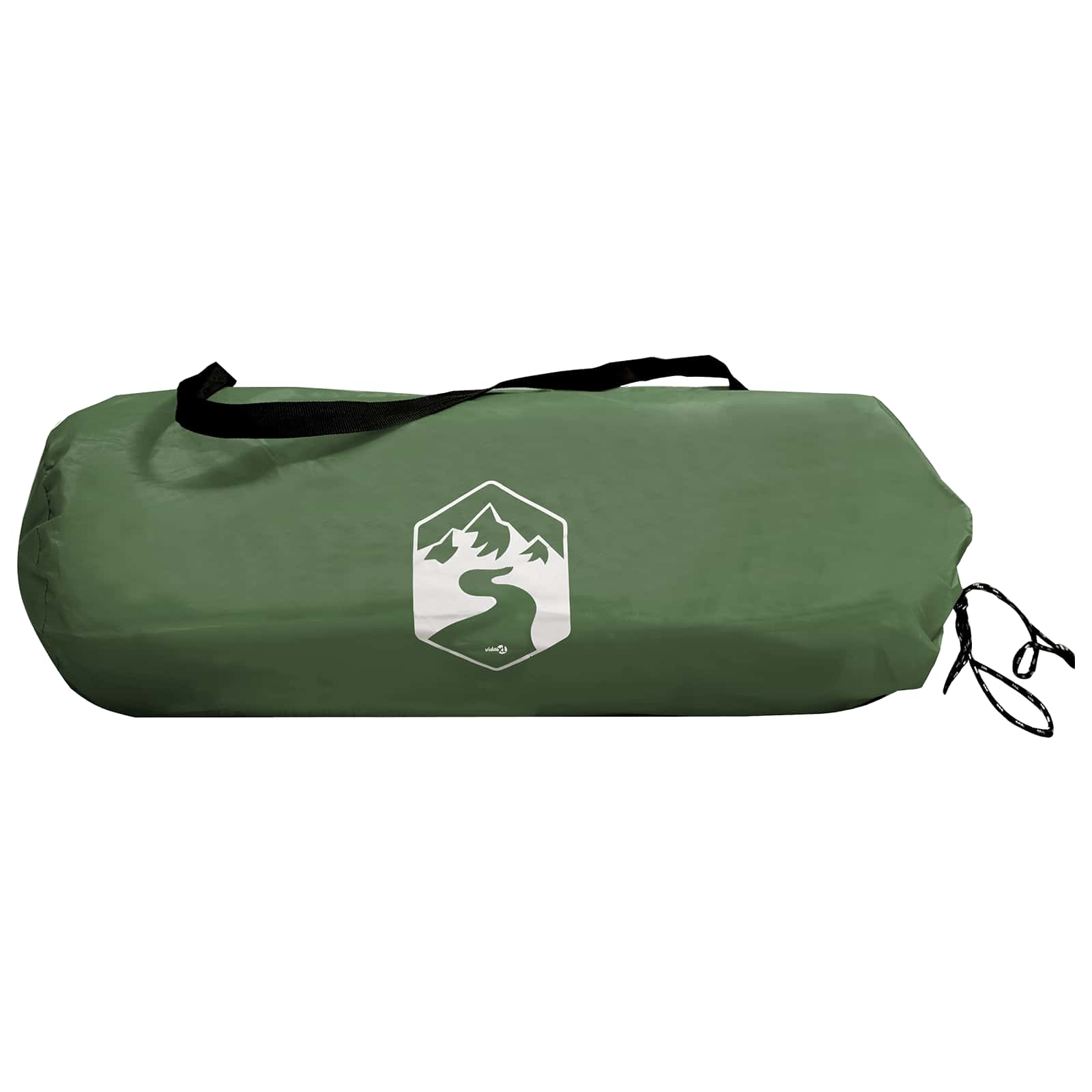 vidaXL Tunneltent Groen 4-persoons 185T Polyester met PU Coating