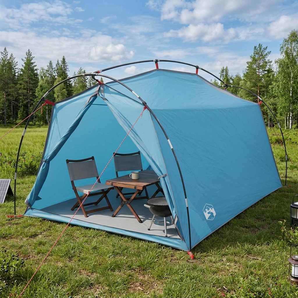 vidaXL Tunneltent Groen 4-persoons 185T Polyester met PU Coating
